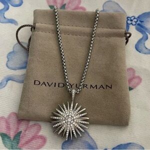 David Yurman Silver Starburst Necklace